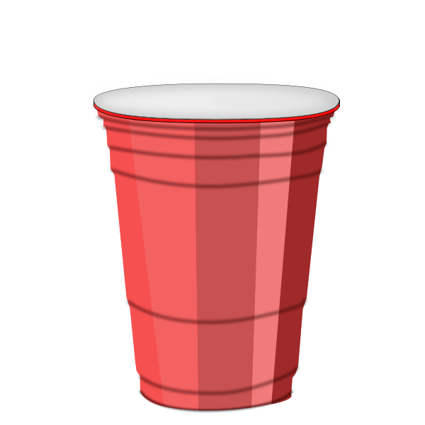 SVG Plastic cup vector drawing