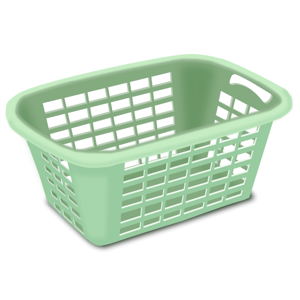 SVG Plastic laundry basket vector drawing