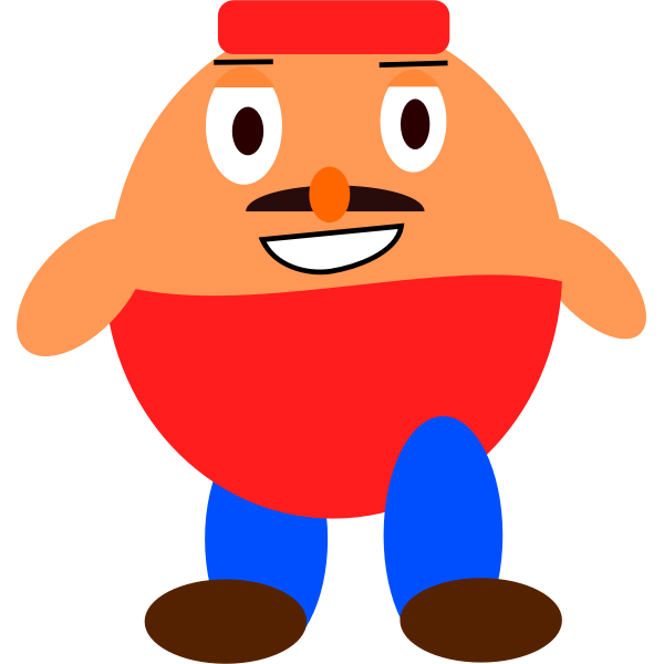 SVG Platformer game character vector clip art