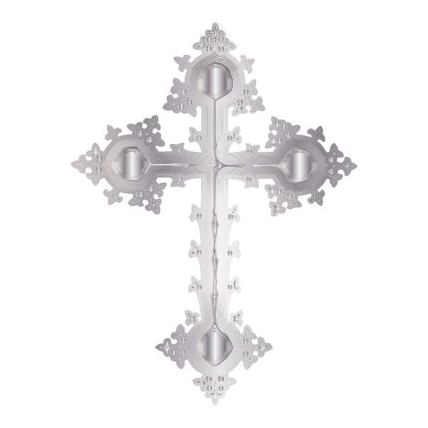 SVG Platinum ornate cross