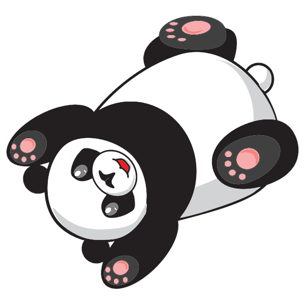 SVG Playful Cartoon Panda