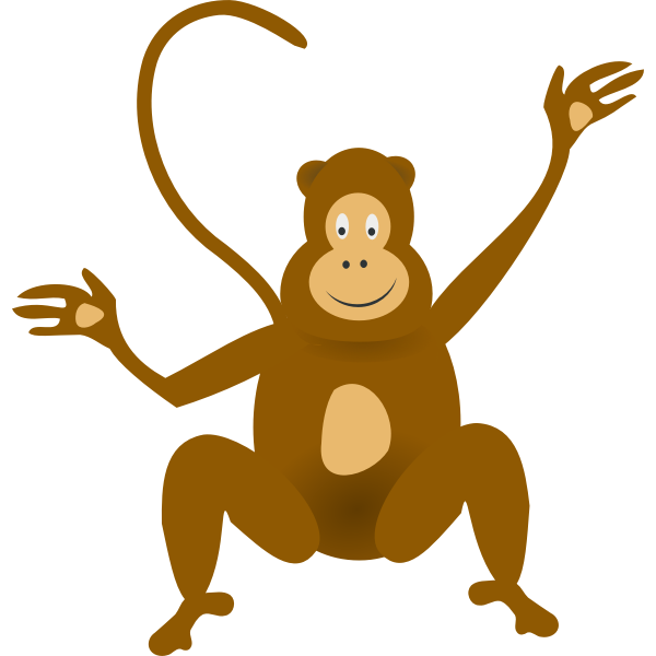 SVG Playful monkey