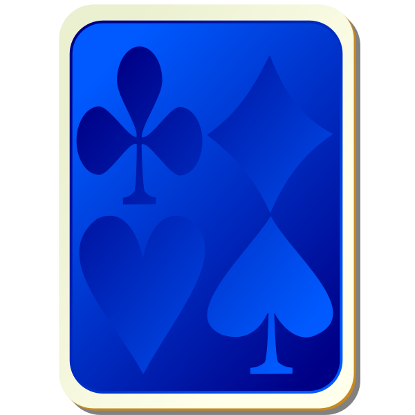 SVG Playing card back blue vector clip art