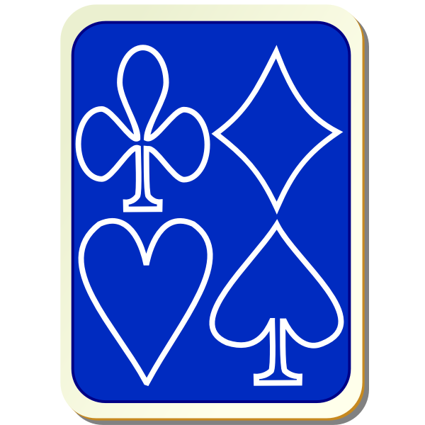 SVG Playing card back blue with white vector illustration