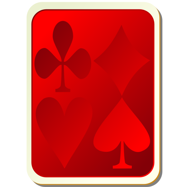 SVG Playing card back red vector image