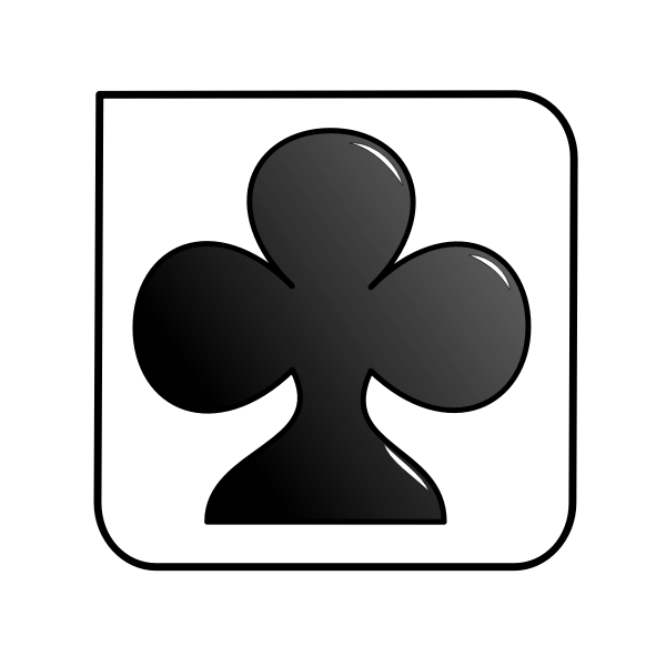SVG Playing card clubs sign