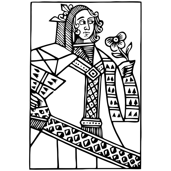 SVG Playing card queen