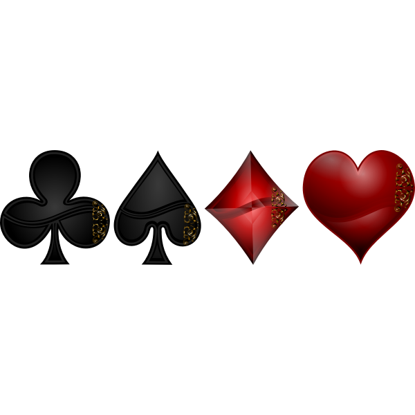 SVG Playing card symbols vector drawing
