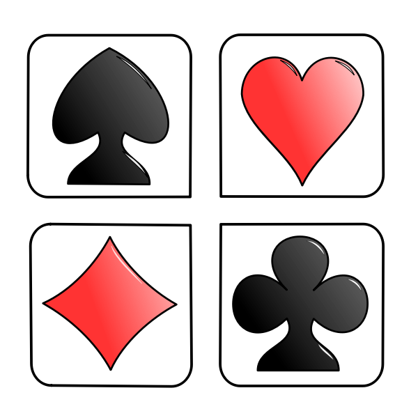 SVG Playing cards signs vector image