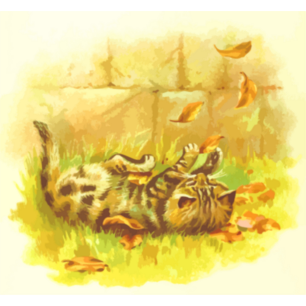 SVG Playing cat image