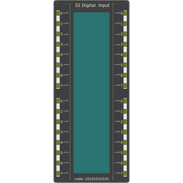 SVG PLC digital input card vector graphics