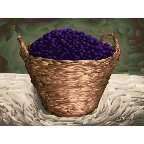 SVG Plum basket vector image