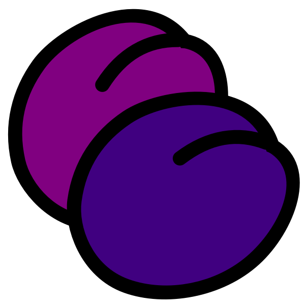 SVG Plum fruit icon vector drawing