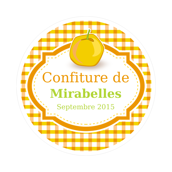 SVG Plum jam label