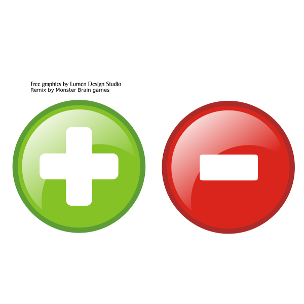 SVG Plus and minus sign vector clip art