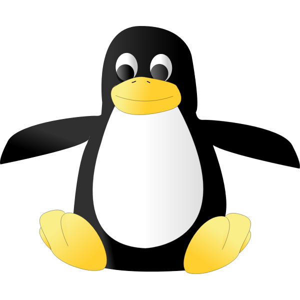 SVG Plush tux vector image