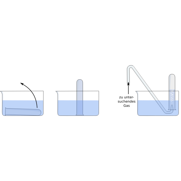 SVG Pneumatic collecting gas in a test tube image
