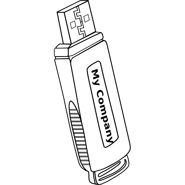 SVG Pocket USB pen drive vector image