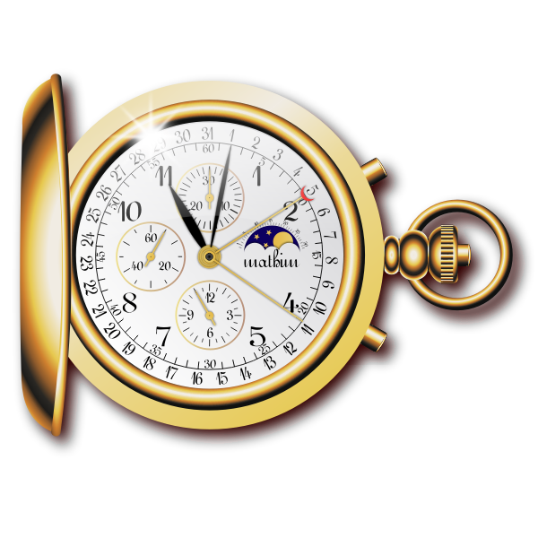 SVG Pocket watch vector drawing