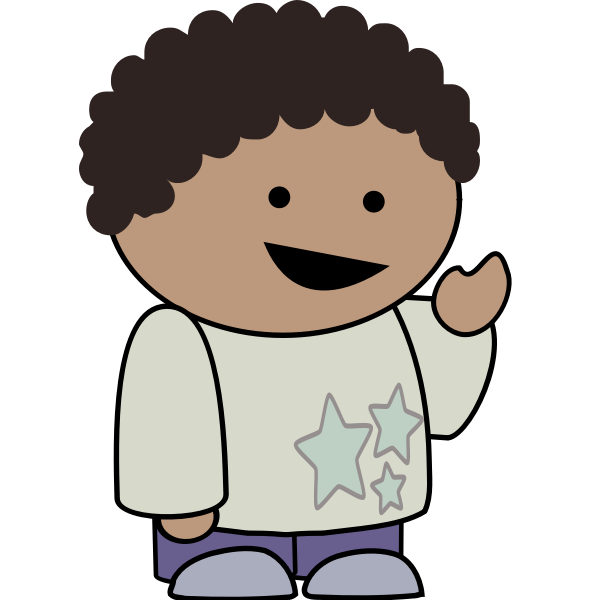 SVG Pointing boy animated image