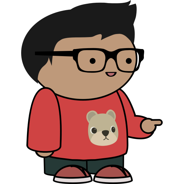 SVG Pointing boy vector image