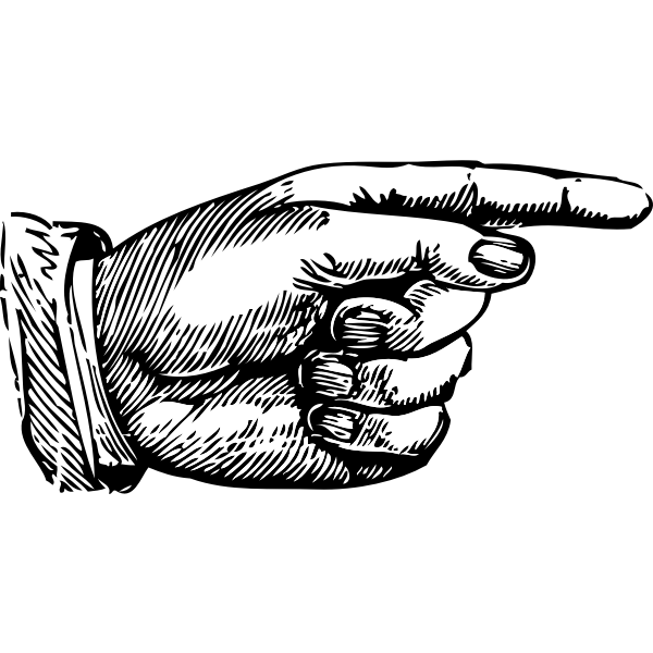 SVG pointing hand