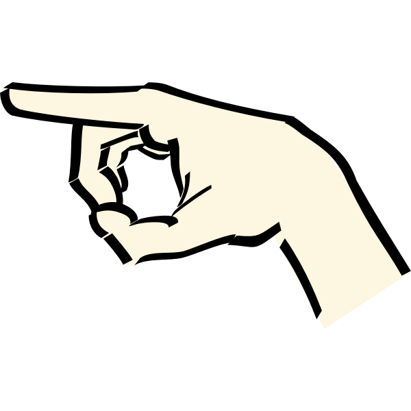 SVG Pointing hand vector image