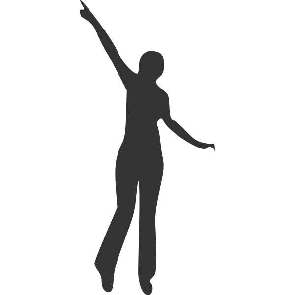 SVG Pointing lady silhouette vector image
