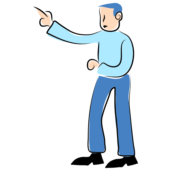 SVG Pointing man drawing