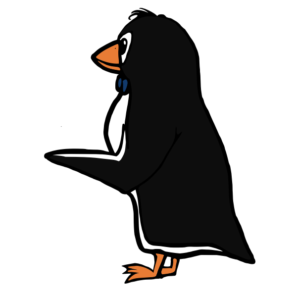 SVG Pointing penguin