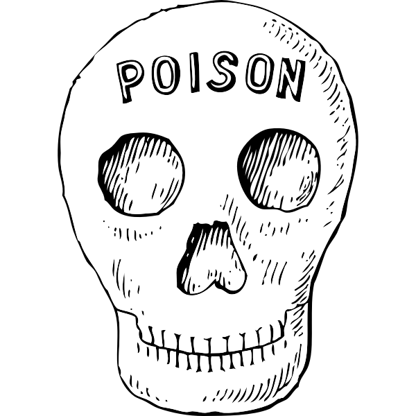SVG poison skull