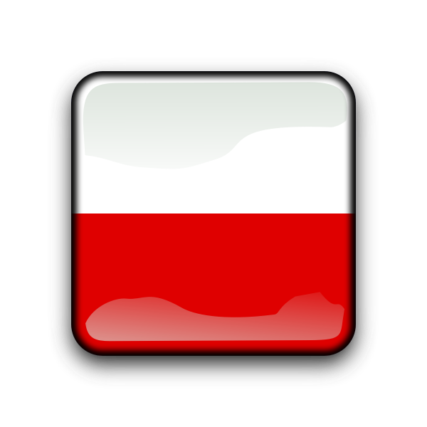 SVG Poland vector flag inside square