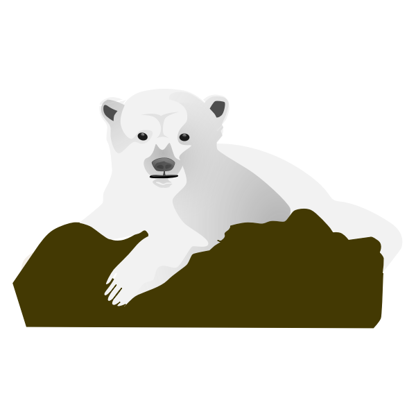 SVG Polar bear vector image