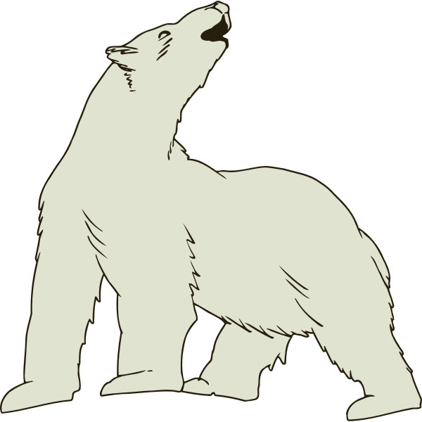 SVG Polar bear vector image