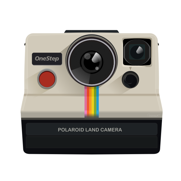 SVG Polaroid OneStep Land Camera bwocw