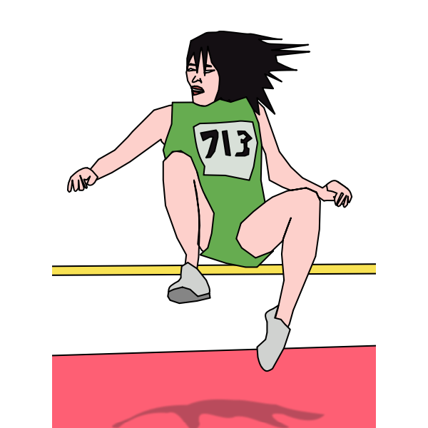 SVG Pole vault lady