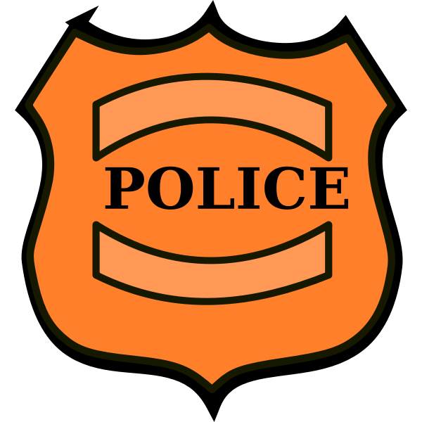 SVG Police badge vector drawing