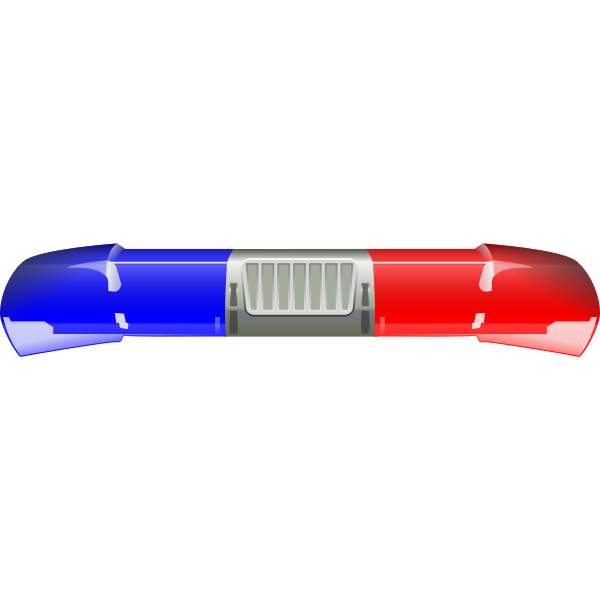 SVG Police car lights bar vector illustration