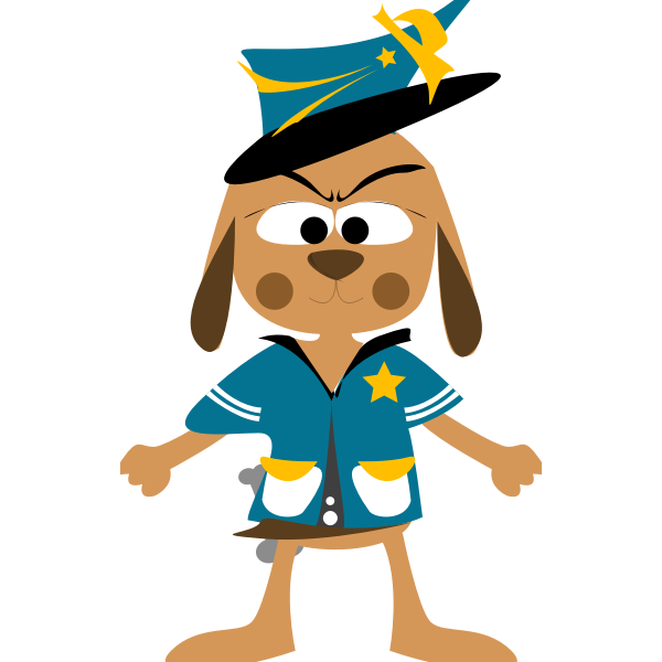 SVG Police dog vector illusration