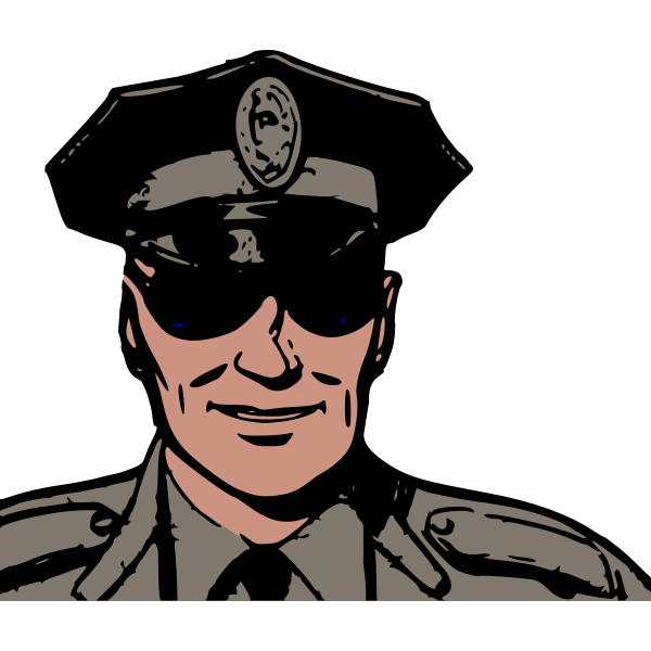 SVG Police in dark glasses