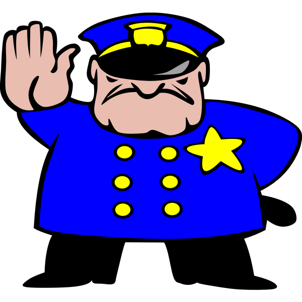 SVG Police man vector drawing