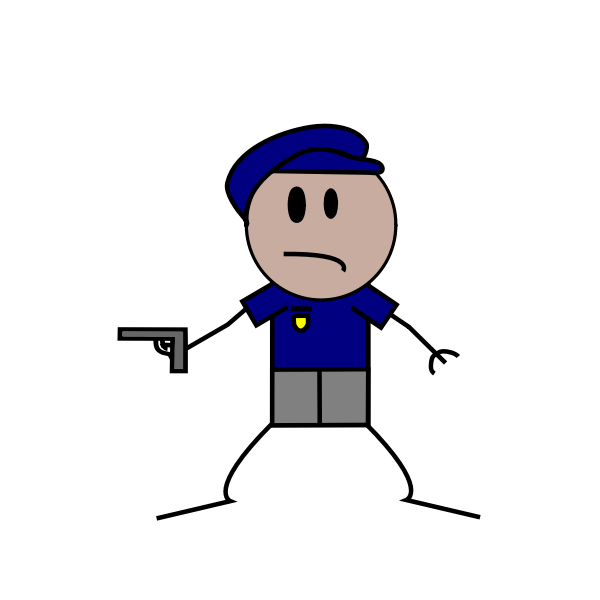 SVG Police stick figure vectvr image