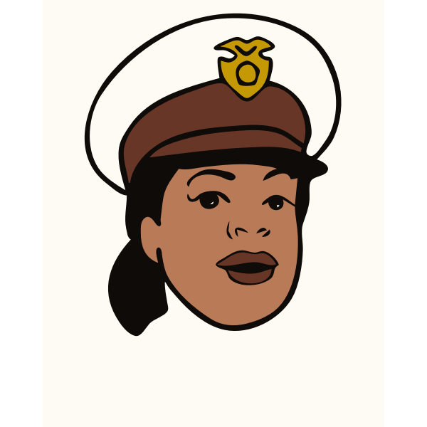 SVG Police woman with hat vector graphics