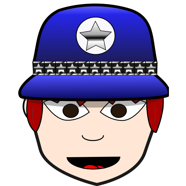SVG Police woman039s head