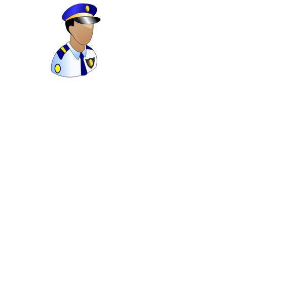 SVG Policeman avatar vector icon
