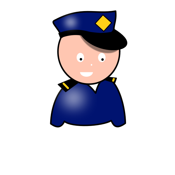 SVG Policeman avatar vector icon