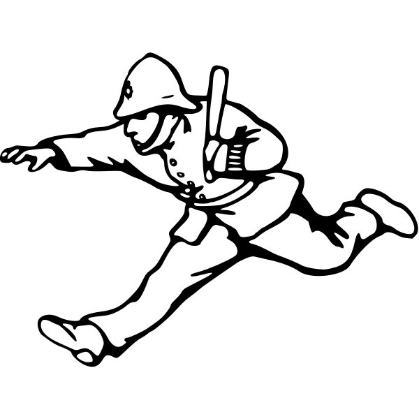 SVG Policeman running