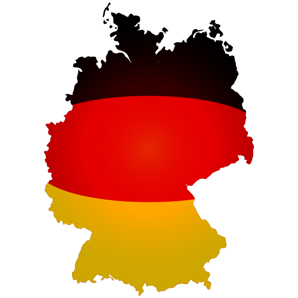 SVG Political flag map of the Germany vector image