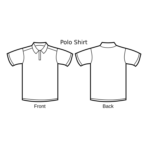 SVG Polo shirt template vector image