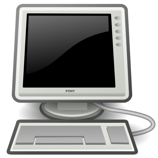 SVG Pony black desktop computer vector image